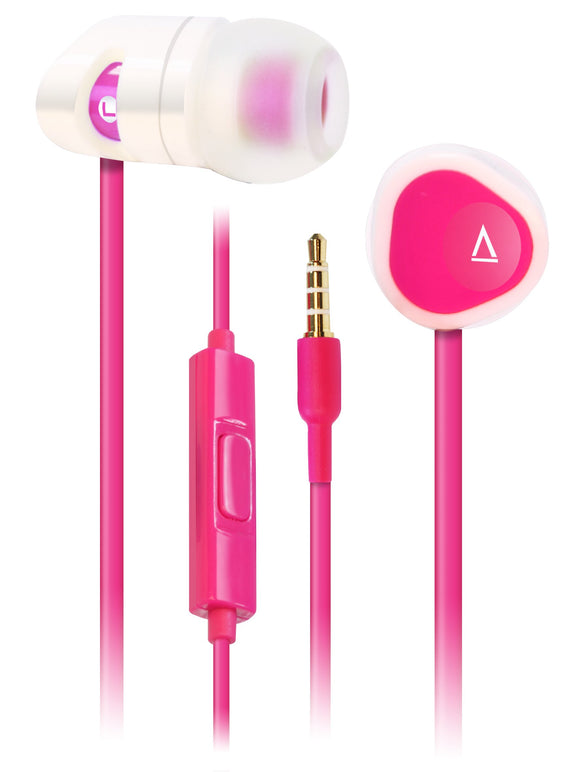 Creative MA-200 in-Ear Headphones with 8mm Driver and Universal Mic (White/Pink)