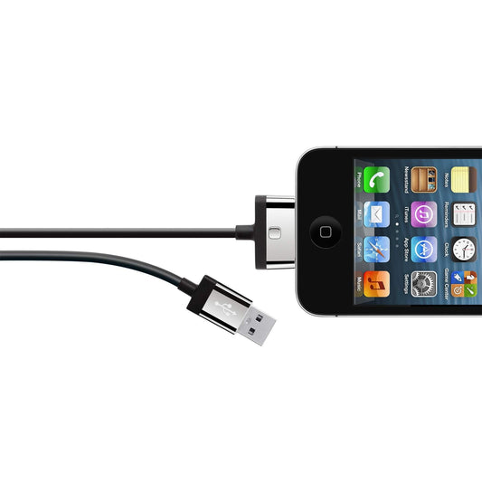 Belkin MIXIT 30-Pin ChargeSync Cable for iPhone 4/4S/3/3S, iPad 3G and iPad 2 (Black)