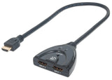 Manhattan Products 207416 HDMI Switcher 2x1 Pigtail Blk