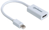 MANHATTAN MHC Mini DisplayPort to HDMI Adapter Cable, 15cm, White (151399)