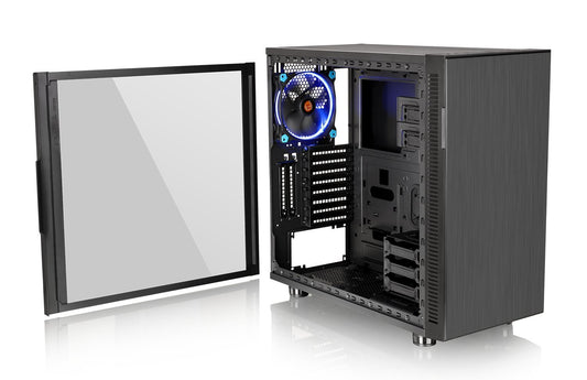 Thermaltake Suppressor F31 Tempered Glass Edition SPCC ATX Mid Tower Tt LCS Certified Ultra Quiet Gaming Silent Computer Chassis CA-1E3-00M1WN-03