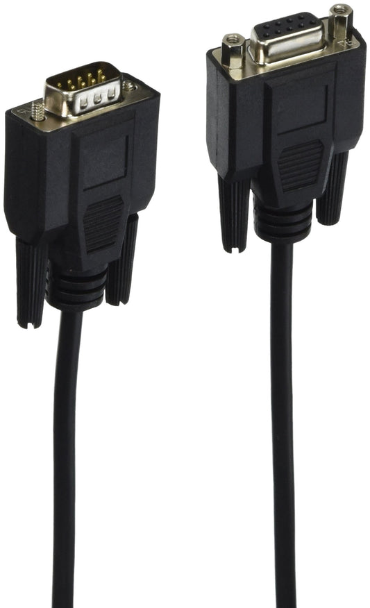 C2G 52031 DB9 M/F Serial RS232 Extension Cable, Black (10 Feet, 3.04 Meters)