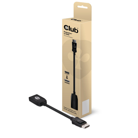 Club 3D UltraAV DisplayPort to HDMI Passive Adapter Cable (CAC-1001), Black