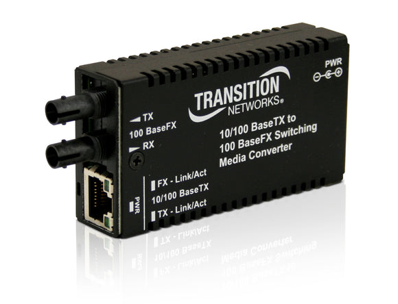 Transition Networks Stand-Alone Mini 10/100 Bridging - Fiber Media Converter (M/E-PSW-FX-02(SC) NA)