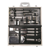 MR BAR B Q 02066X Silver Prestige 21 Pc Tool Set with Case