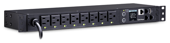 CyberPower PDU81001 Switched Metered-By-Outlet PDU, 100-120V/15A, 8 Outlets, 1U Rackmount