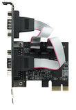 Manhattan 2 Ports, x1 Lane Serial PCI Express Card, Fits Standard and Low-Profile PCI Slots