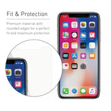 iPhone X Screen Protector, Macally Full HD Tempered Glass Screen Protector [Scratch-Resistant] for Apple iPhone X / 10 (TEMPX)
