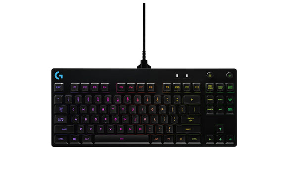 Logitech G Pro Mechanical Gaming Keyboard, 16.8 Million Colors RGB Backlit Keys, Ultra Portable Design, Detachable Micro USB Cable