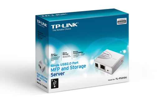 TP-LINK TL-PS310U Single USB2.0 port MFP Print and Storage server, supports 4-port USB hub extension, Firmware upgradable