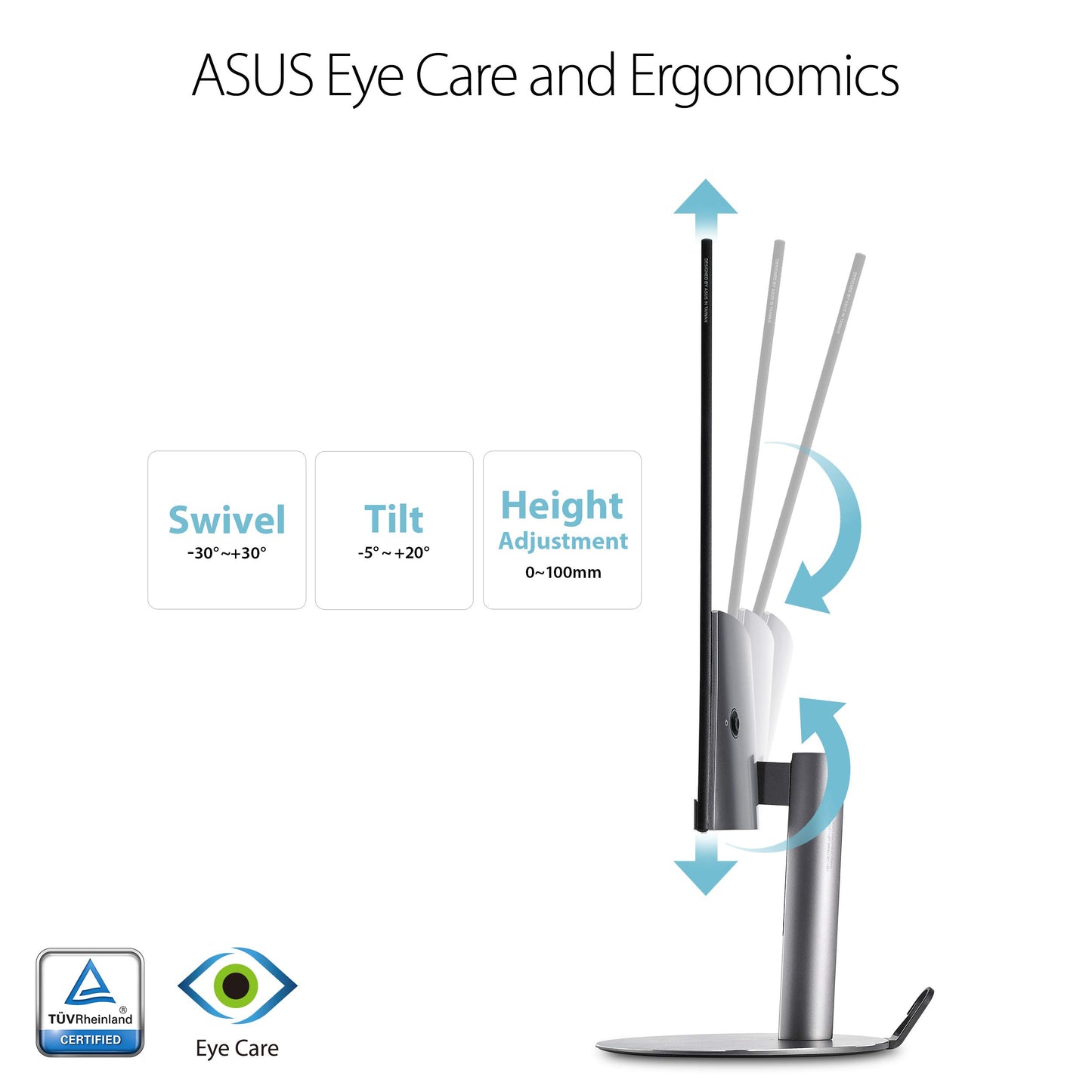 ASUS Designo 27-inch 2K (WQHD) IPS Monitor with Height Adjustable and Build-in Speakers & Subwoofer (MZ27AQL)