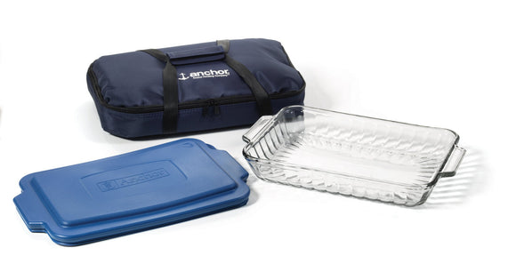 Anchor Hocking 3-Piece Essential Ovenware Set with Tote Bag