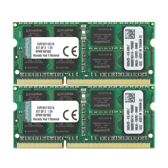 Kingston 16GB 1600MHz DDR3 Non-ECC CL11 SODIMM (Kit of 2)