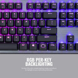 Cooler Master CK530 Tenkeyless Gaming Mechanical Keyboard with RGB Backlighting, On-The-Fly Controls, and Aluminum Top Plate