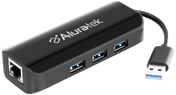 ALURATEK 3-Port USB 3.0 Hub and Ethernet