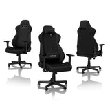 NITRO CONCEPTS S300 Gaming Chair - Stealth Black - Office Chair - Ergonomic - Cloth Cover - Up to 135kg Users - 90° to 135° Reclinable - Adjustable Height & Armrests