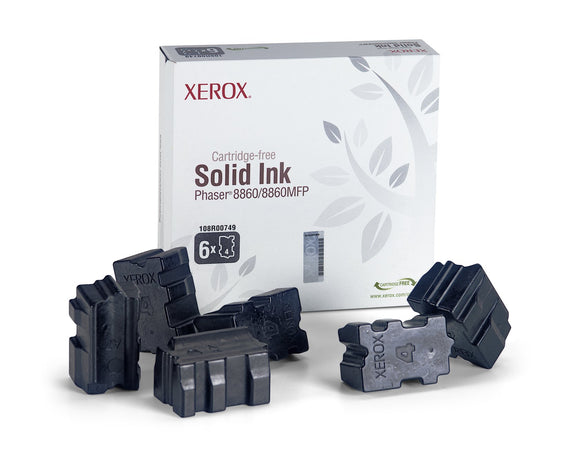 Xerox XER108R00749 108R00749 Solid Ink Stick, 6 Per Pack, Black