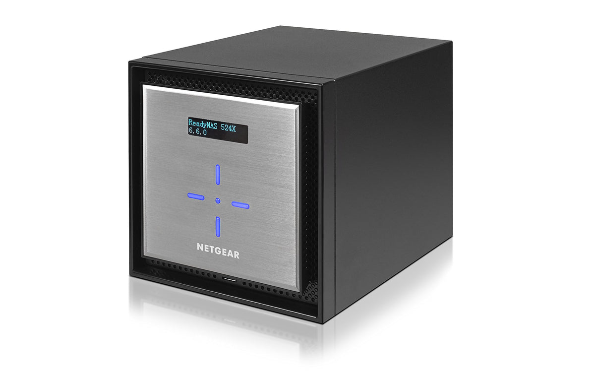 NETGEAR ReadyNAS RN524X00 4 Bay Diskless Premium Performance NAS, 40TB Capacity Network Attached Storage, Intel 2.2GHz Dual Core Processor, 4GB RAM
