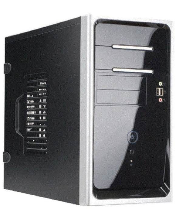 IN-WIN 350W TAC 2.0 MicroATX Mini Tower Case, Black/Silver EM020.TH350S