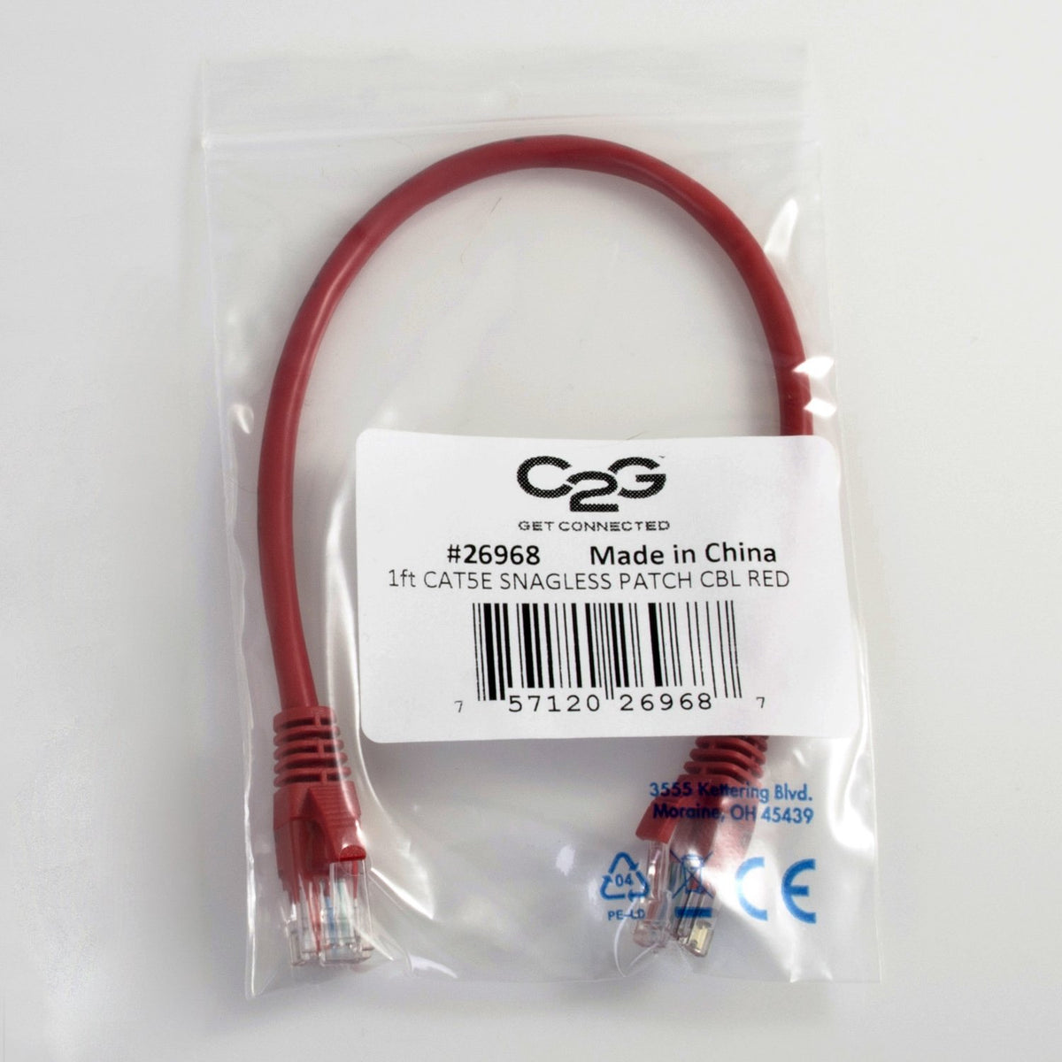 Cables to Go 5ft Cat5e Snagless Patch CBL Red