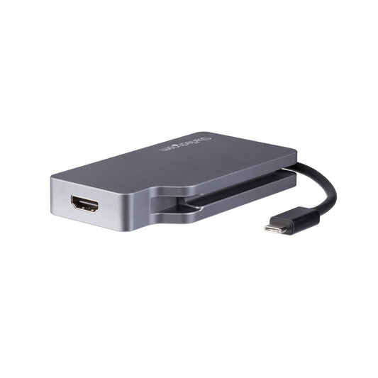 StarTech.com USB C Multiport Video Adapter - Space Gray - USB C to VGA/DVI/HDMI/mDP - 4K USB C Adapter - USB C to HDMI Adapter (CDPVDHDMDP2G)