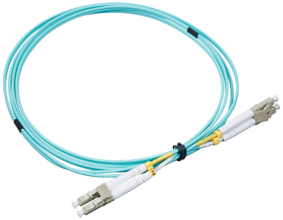 2m 10gb Lomm Fiber Optic Patch Cable Om3 Duplex Lc/Lc 50/125 Aqua