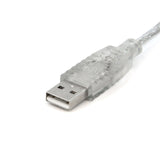 StarTech.com USBFAB3T A to B USB 2.0 Cable, M/M, 3-Feet (Transparent)