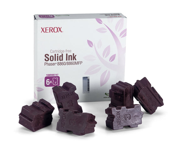 Xerox Genuine Xerox Solid Ink, Phaser 8860/8860MFP Magenta (6 Sticks) (108R00747)