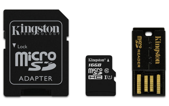 Kingston Digital Multi-Kit/Mobility Kit 16 GB Flash Memory Card with Reader MBLY10G2/16GB