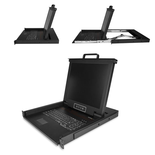 StarTech.com RKCONS1701 Single Port Rackmount KVM Console, 17" Display, 1U VGA KVM Console