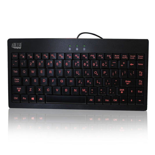 Adesso AKB-110EB - SlimTouch 110 3-Color Illuminated Mini Keyboard