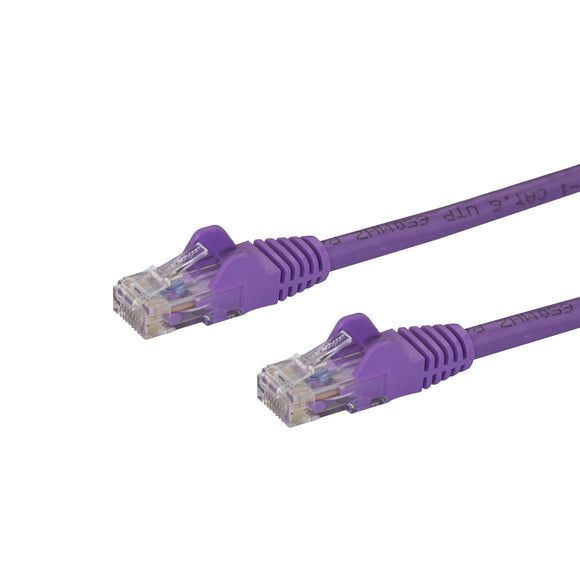 StarTech.com Cat6 Ethernet Cable - 25 ft - Purple - Patch Cable - Snagless Cat5 Cable - Long Network Cable - Ethernet Cord - Cat 6 Cable - 25ft