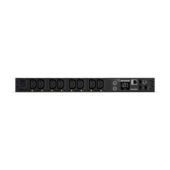 CyberPower PDU41004 Switched PDU, 100-240V/15A, 8 Outlets, 1U Rackmount, Black