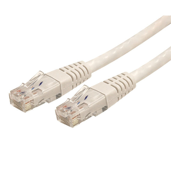 Cat6 Ethernet Cable - 3 ft - White - Patch Cable - Molded Cat6 Cable - Short Network Cable - Ethernet Cord - Cat 6 Cable - 3ft