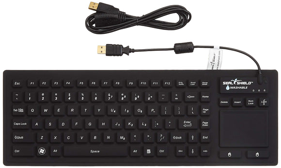 Seal Touch Glow Medical Grade Silicone All-in-One Keyboard With Touchpad, Led Ba