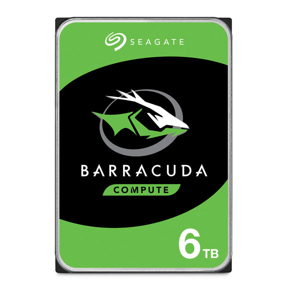 Seagate Barracuda 6TB Internal Hard Drive HDD - 3.5 Inch SATA 6 Gb/s 5400 RPM 256MB Cache for Computer Desktop PC (ST6000DM003)