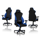 NITRO CONCEPTS S300 Gaming Chair - Galactic Blue - Office Chair - Ergonomic - Cloth Cover - Up to 135kg Users - 90° to 135° Reclinable - Adjustable Height & Armrests