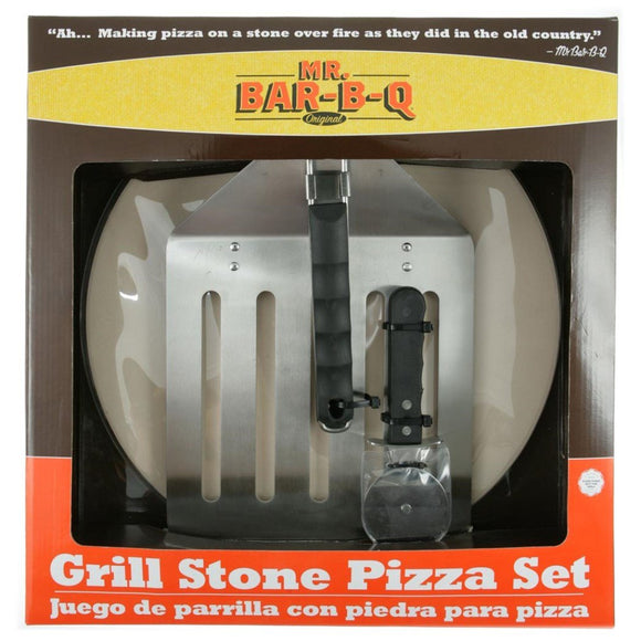 MR BAR B Q 06131X Grill Stone Pizza Set