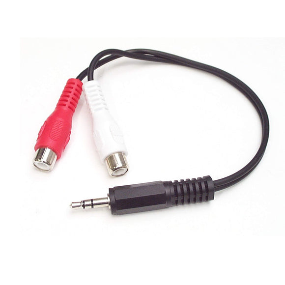 StarTech.com 6in Stereo Audio Y-Cable - 3.5mm Male to 2x RCA Female - Headphone Jack to RCA - Computer / MP3 to Stereo 1x Mini-Jack 2x RCA (MUMFRCA)