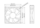 Thermaltake Duramax 9 92mm 2 Ball Bearing 3 and 4 PIN Case Fan - AF0059
