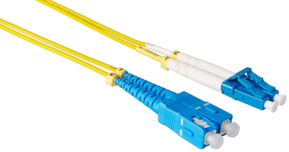 ADD-ON COMPUTER 5m LC (Male) to SC (Male) Yellow Duplex Single-Mode Fiber Patch Cable (ADD-SC-LC-5M9SMF)