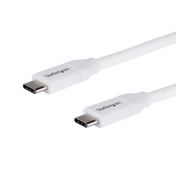 StarTech.com USB C to USB C Cable - 13 ft / 4m - 5A PD - M/M - White - USB 2.0 - USB-IF Certified - USB Type C Cable - USB C Charging Cable