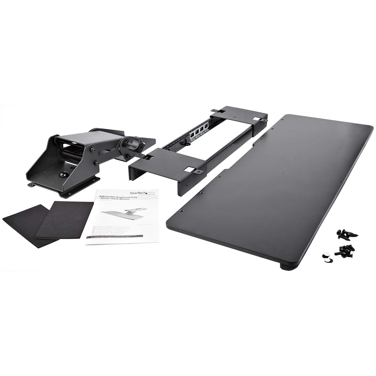 StarTech.com Under Desk Keyboard Tray - 26.4in Wide - Adjustable - Computer Keyboard Stand - Keyboard Shelf - Ergonomic Keyboard Tray (KBTRAYADJ)