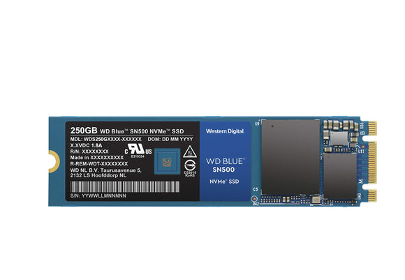 WD Blue SN500 250GB NVMe Internal SSD - Gen3 PCIe, M.2 2280, 3D NAND - WDS250G1B0C