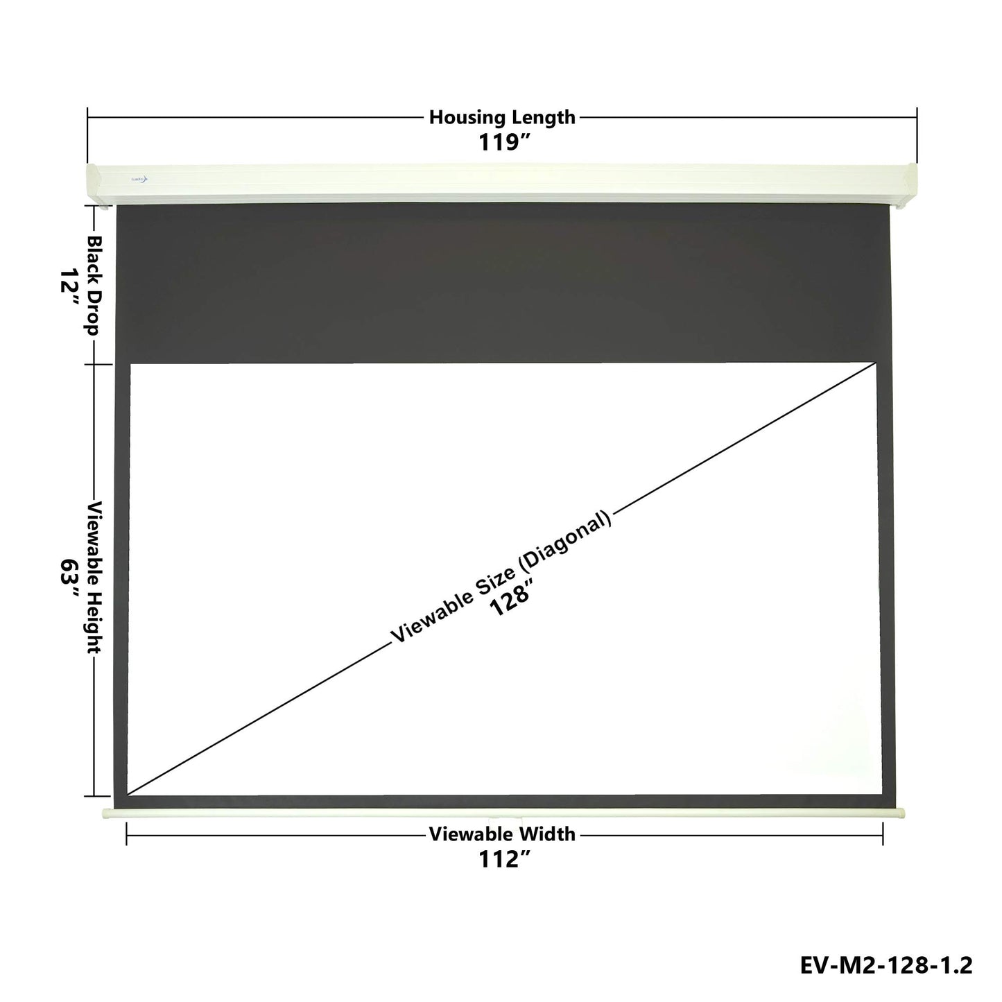 ELUNEVISION EV-M2-128-1.2 Atlas 128" Manual Projector Accessory