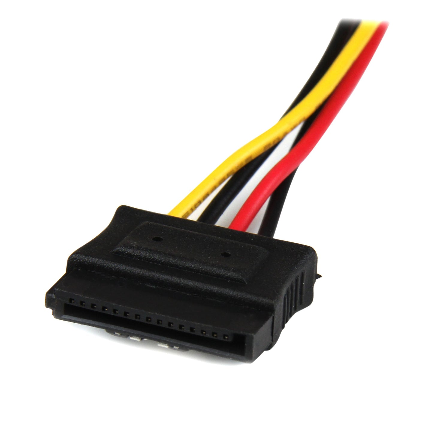 StarTech.com 12in LP4 to 2X Latching SATA Power Y Cable Splitter Adapter - 4 Pin LP4 to Dual SATA Y Splitter (PYO2LP4LSATA)