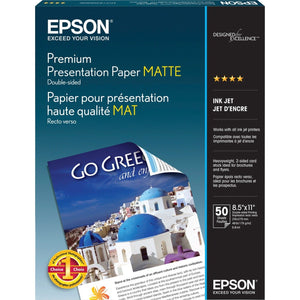 EPSON AMERICA S041568 DOUBLE SIDED MATTE PAPER 8.5 InchX 11 Inch