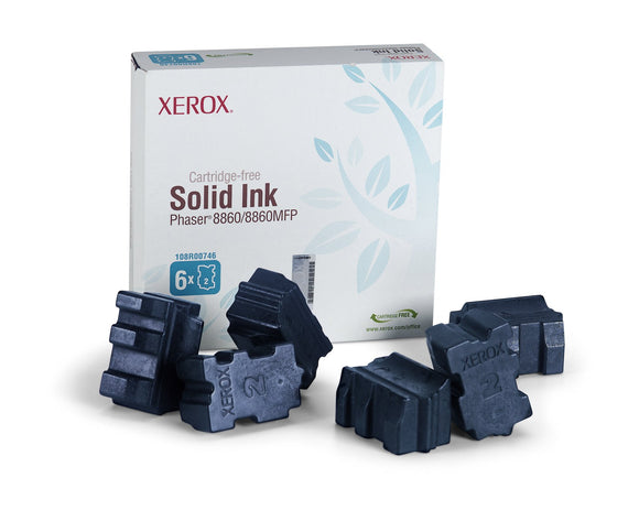 Xerox Cyan Solid Ink (6 Sticks/box) (total Box Yield 14,000)