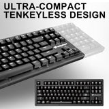 Cougar Puri TKL1 Mechanical Gaming Keyboard with Magnetic Protective Cover and Extra Set of Metallic Keycaps, Cherry MX Red