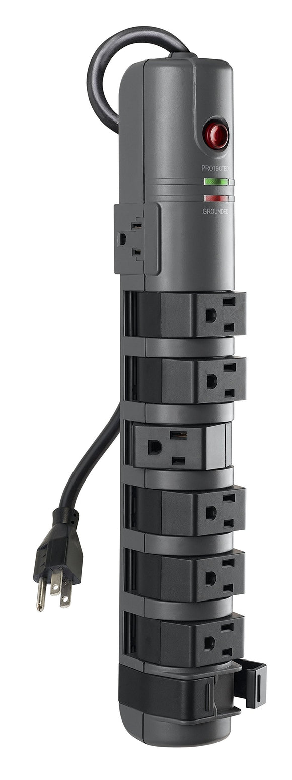 Belkin 8 Outlet Pivot Surge Protector with 6ft Cord and Telephone Protection
